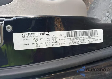 2013 Chrysler Town & Country Touring из США, поврежденный, VIN 2C4RC1BG6DR519001